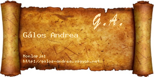 Gálos Andrea névjegykártya