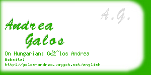 andrea galos business card